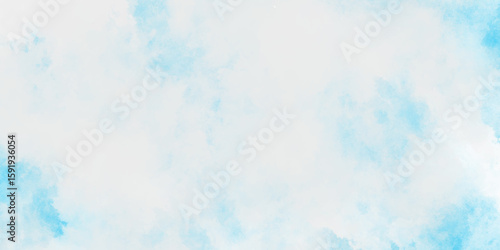 abstract blue watercolor splash stroke background, Light blue background with watercolor, light blue wash with abstract blob design, Cyan watercolour water brash splash texture.
