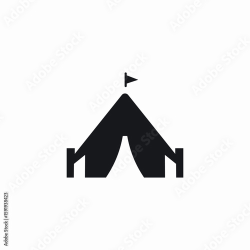 circus tent icon sign vector
