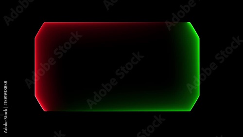 Wallpaper Mural Neon rectangle frame icon animation on black background – dynamic motion graphic with two moving neon light overlays for modern digital designs Torontodigital.ca
