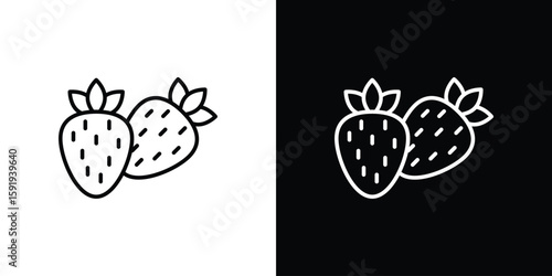 Obraz na płótnie Strawberry icons graphic design vector symbols. icon Eps10.