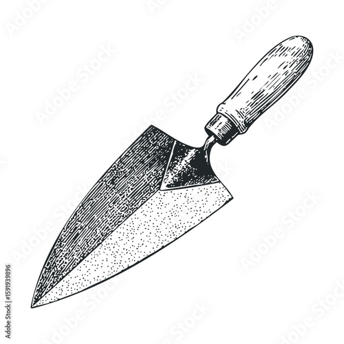 Garden trowel for planting and cultivating plants in springtime