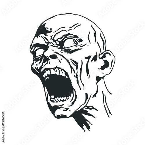 Zombie character design for horror themed storytelling