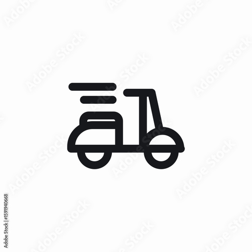 delivery scooter icon sign vector