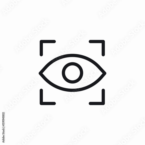 eye detection icon sign vector