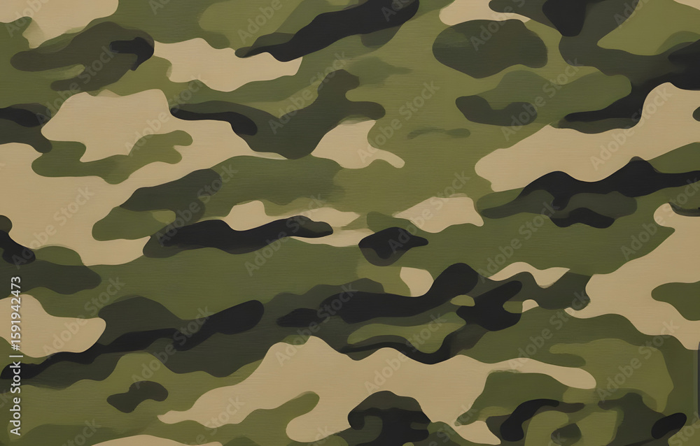 Fototapeta premium camouflage texture, dark background, khaki, green, military style, fashionable protective design
