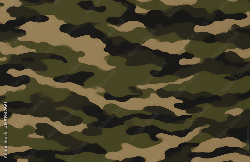 Fototapeta premium camouflage texture, dark background, khaki, green, military style, fashionable protective design
