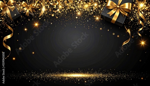 豪華なプレゼントボックスブラックフライデー向け背景素材