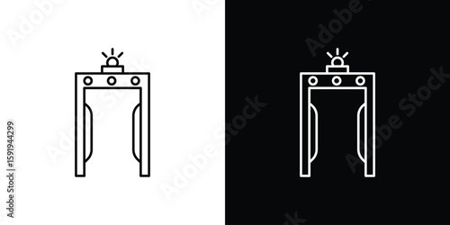 Metal detector icons graphic design vector symbols. icon Eps10.