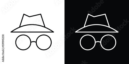 Konstfotografi Incognito icons graphic design vector symbols. icon Eps10.