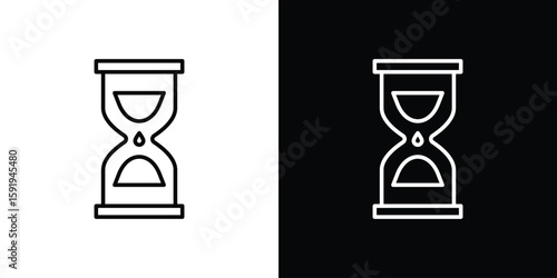 Konstfotografi Hourglass end icons graphic design vector symbols. icon Eps10.
