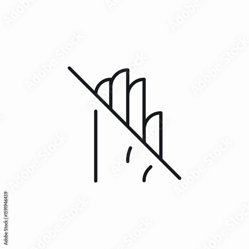 touching prohibited icon sign vector