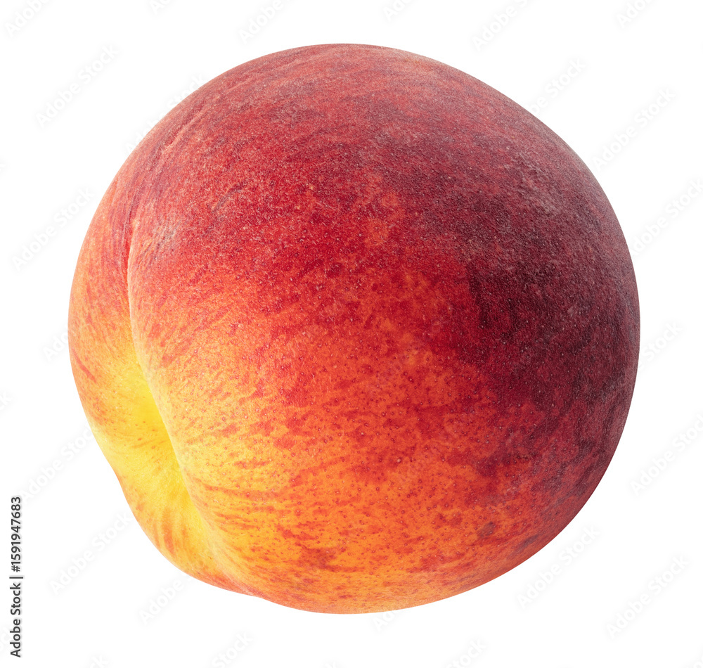 Fototapeta premium One peach fruit isolated on white background