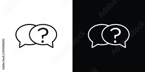 Bild auf Leinwand Comment question icons graphic design vector symbols. icon Eps10.