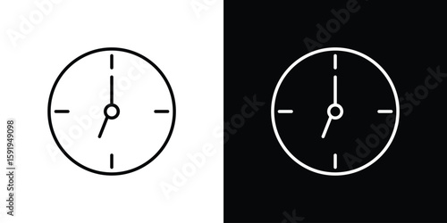 Photos Clock seven icons graphic design vector symbols. icon Eps10.