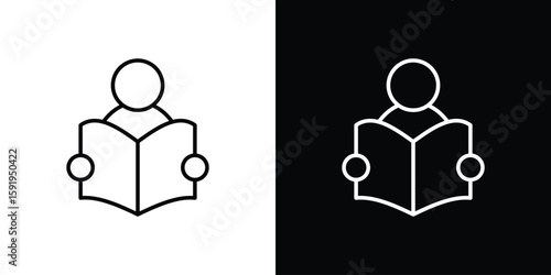 Bild auf Leinwand Book open reader icons graphic design vector symbols. icon Eps10.