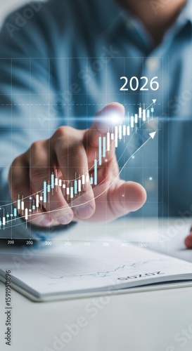 Financial Projection to 2026: Analyst Touching Growth Chart