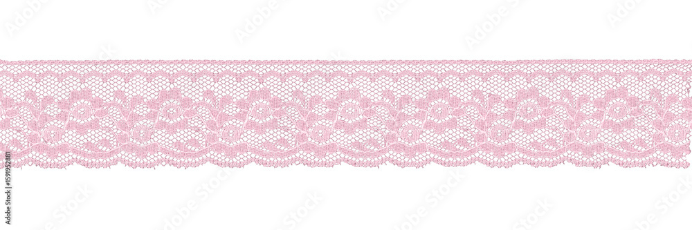 light pink lace border
