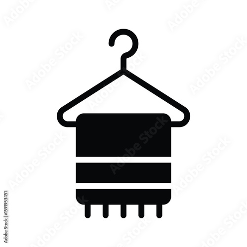Check out this glyph icon of hanging towel