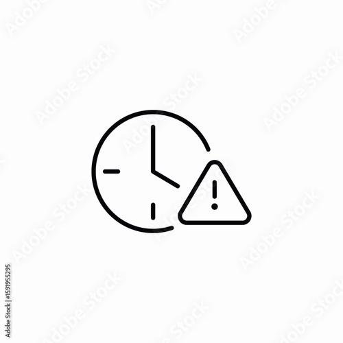 time warning icon sign vector