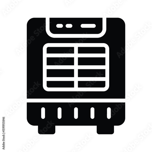 A trendy glyph icon of portable air cooler