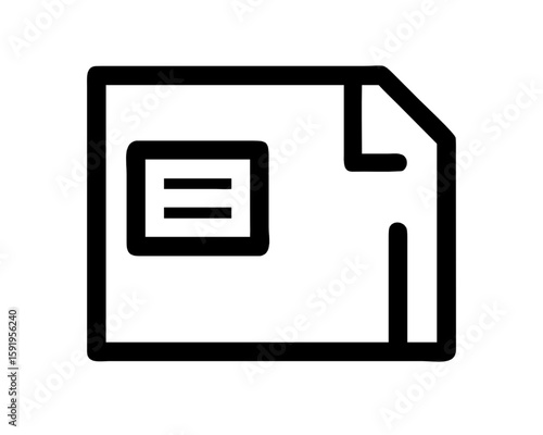 Digital File Icon Data Storage Symbol for Web Design and Software Applications Development