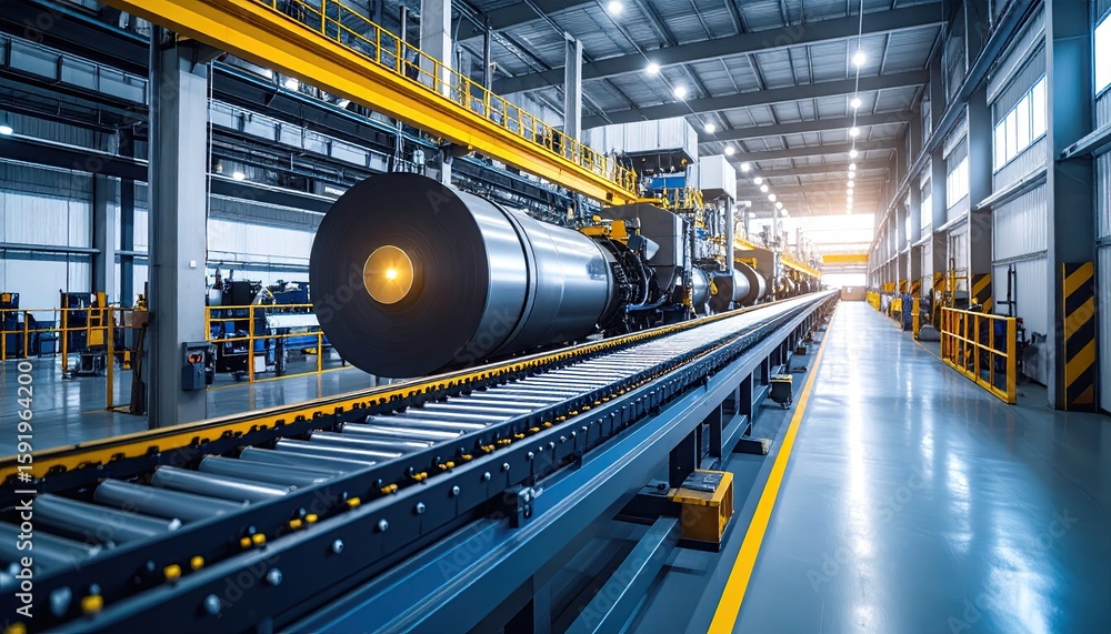 Obraz premium Industrial metal processing factory