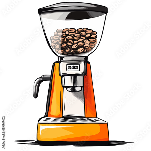 Coffee grinder on white 