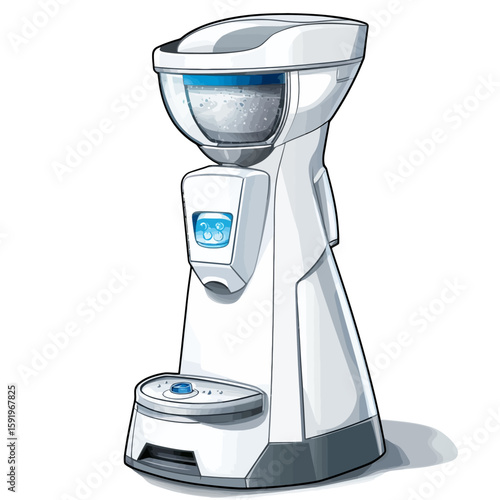 Modern coffee grinder isolated 