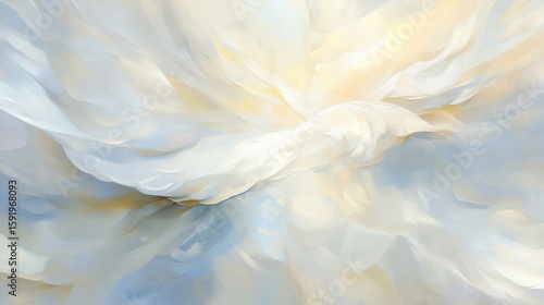 Soft Floating Feathers in Abstract Visual Composition