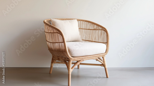 Rattan Armchair: Modern Minimalist Home Decor