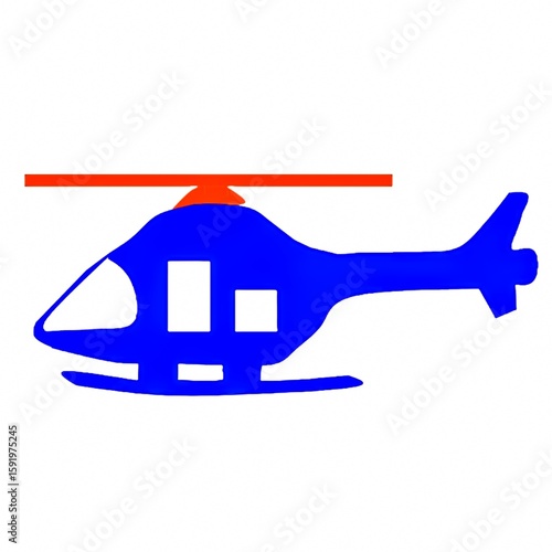 This picture shows that a white background helicopter
