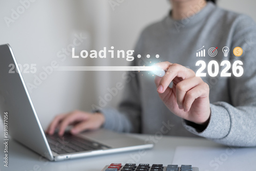 2026 loading new year beginning business future vision success goal progress innovation strategy development concept