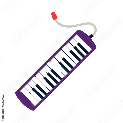 vector musical instrument pianica flat design
