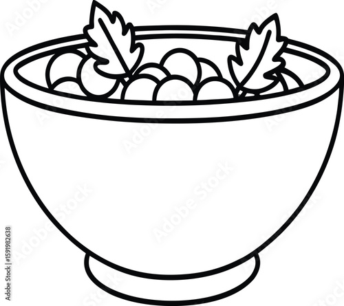 Fresh salad bowl with vibrant ingredients isolated on white background