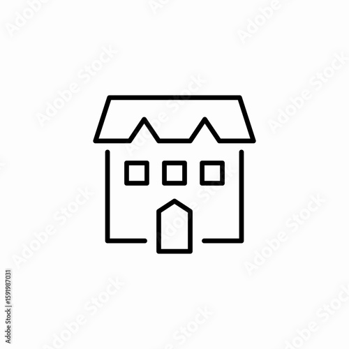 family house icon sign vector