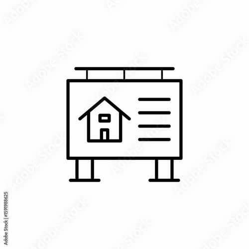highway housing advertisement icon sign vector