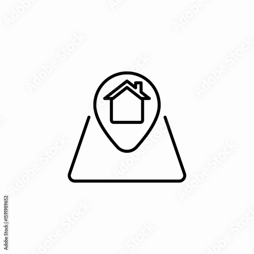 house build location icon sign vector