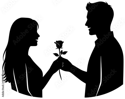 man illustration love silhouette boyfriend logo woman icon couple outline girlfriend together female young happy home male relationship husband shape embrace vector graphic background