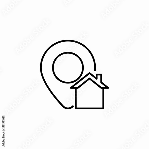 house location icon sign vector