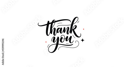 Express gratitude with elegant hand lettering for your special occasion or event thank you card