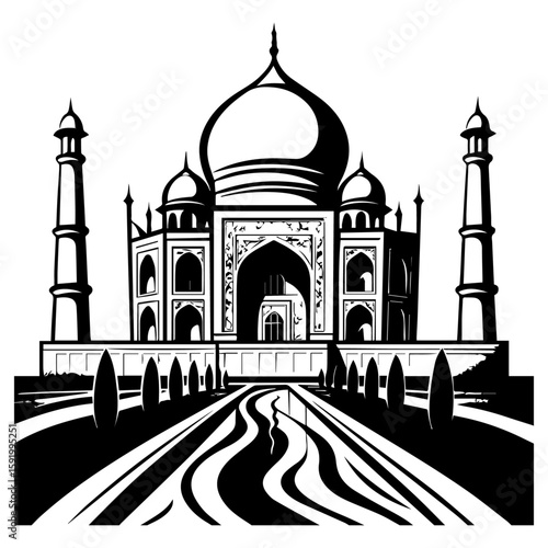 taj mahal vector