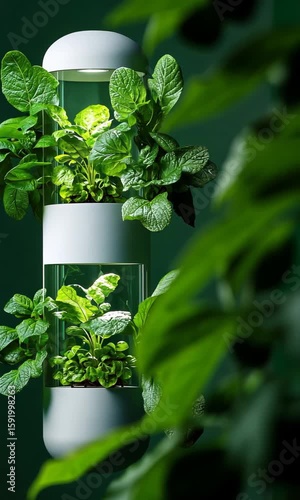 Vertical garden system showcasing healthy greenery in a modern design