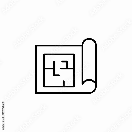 room planning icon sign vector