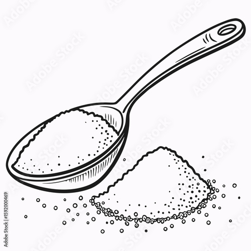 Granulated sugar  icon on white background. Simple element from digital disruption collection.