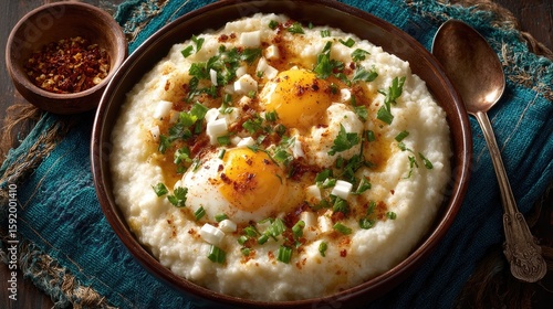 Swaziland dish Sishwala Thick maize porridge white and stiff