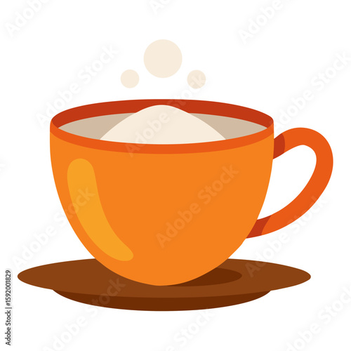 Cup of tea with sugar  icon on white background. Simple element from digital disruption collection.