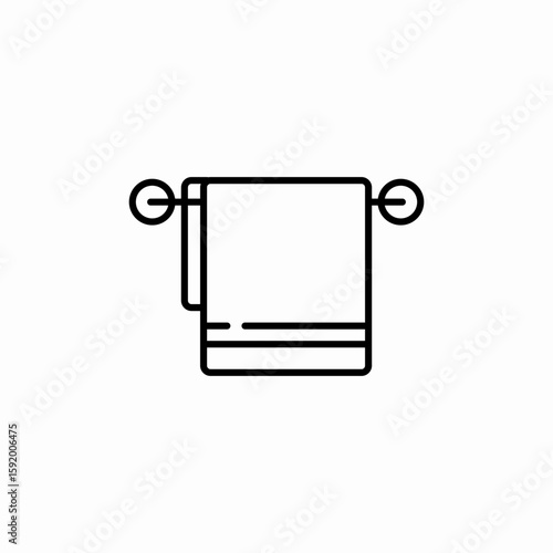 hanger towel icon sign vector