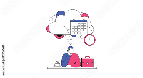 Business professional planning projects and managing schedules for effective time management and productivity