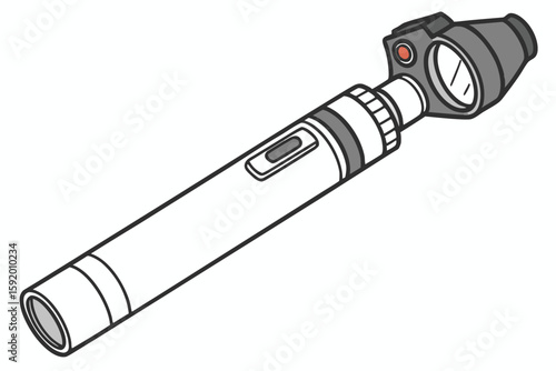 Medical Instrument Illustration Otoscope for Ear Examination
