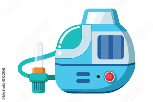 Stylish Blue Medical Nebulizer Machine for Respiratory Therapy and Healthcare